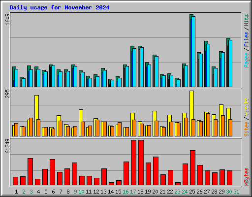 Daily usage for November 2024