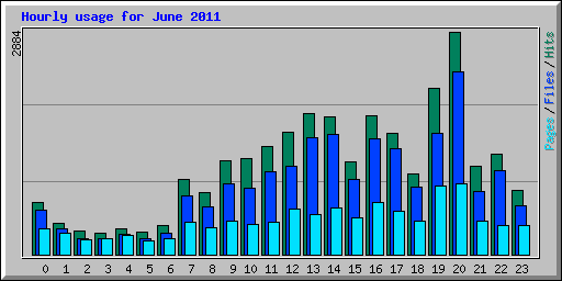 Hourly usage for June 2011