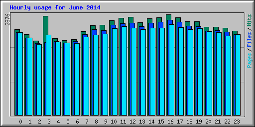 Hourly usage for June 2014