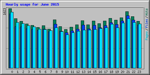 Hourly usage for June 2015