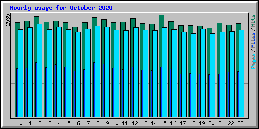 Hourly usage for October 2020