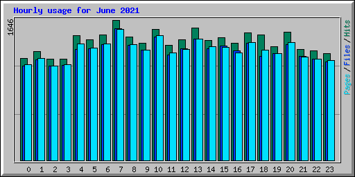 Hourly usage for June 2021