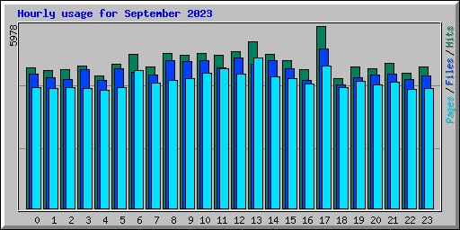 Hourly usage for September 2023