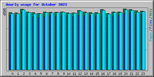 Hourly usage for October 2023
