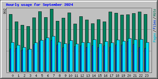 Hourly usage for September 2024