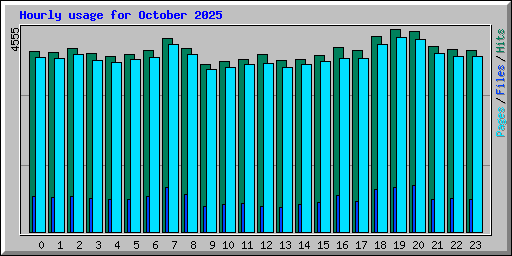 Hourly usage for October 2025