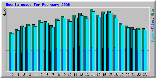 Hourly usage for February 2026
