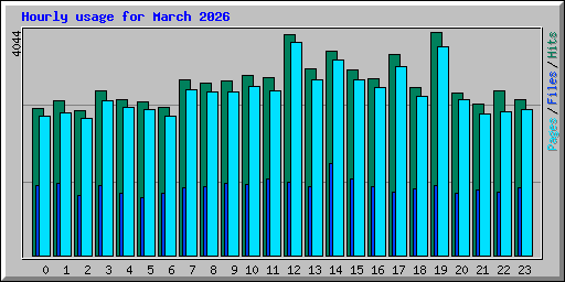 Hourly usage for March 2026