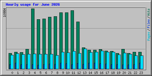 Hourly usage for June 2026