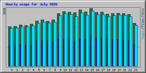 Hourly usage for July 2026